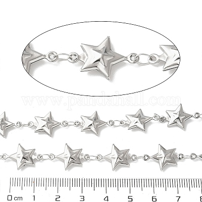 304 Stainless Steel Star Link Chains&nbsp;CHS-Z004-21P-1