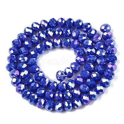 Electroplate Glass Beads Strands&nbsp;EGLA-A044-P6mm-B32-1