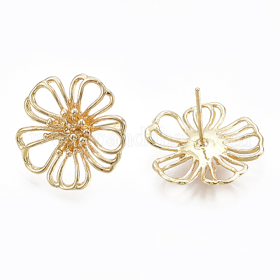 Brass Stud Earrings&nbsp;X-KK-S348-122-1