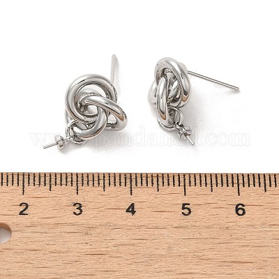 Brass Stud Earrings Findings&nbsp;EJEW-H128-03P-1