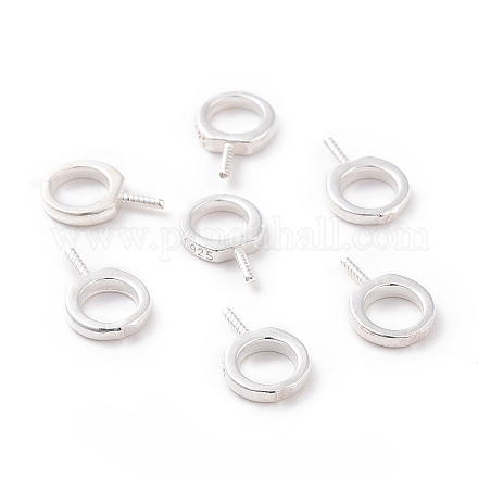 925 Sterling Silver Screw Eye Peg Bails STER-D035-42S-1