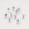 Brass Ear Nuts, Bullet Clutch Earring Backs with Pad, for Stablizing Heavy Post Earrings, with Plastic, Platinum, 11x11x7mm, Hole: 1mm