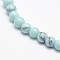 Synthetic Turquoise Smooth Round Beads Strands, Dyed, Light Cyan, 8mm, Hole: 1mm, about 48pcs/strand, 15 inch