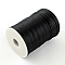 Polyester Cords, Satin Rattail Cord, Black, 2mm, about 98.42 yards(90m)/roll