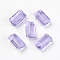 K9 Glass, Imitation Austrian Crystal Beads, Grade AAA, Faceted, Rectangle, Lilac, 10x15.5x7mm, Hole: 0.9~1mm