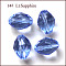 Imitation Austrian Crystal Beads, Grade AAA, K9 Glass, Faceted, Oval, Light Sky Blue, 8x6mm, Hole: 0.7~0.9mm