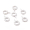 925 Sterling Silver Screw Eye Peg Bails, Ring, Silver, 9x6x1mm, Hole: 4mm, Pin: 0.6mm