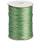 1 Roll Eco-Friendly Korean Waxed Polyester Cord, Macrame Artisan String for Jewelry Making, Round, Dark Sea Green, 1mm, about 169.51~174.98 Yards(155~160m)/Roll