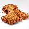 7 Inner Cores Polyester & Spandex Cord Ropes, with Patterns, for Rope Bracelets & Shoe Lace Cord Making, Orange, 4mm, about 109.36 yards(100m)/bundle, 420~500g/bundle