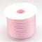 Nylon Satin Rattail Cords, Beading Threads for Bracelet Jewelry Making Chinese Knot Macrame Craft, Pearl Pink, 1.0mm, about 76.55 yards(70m)/roll