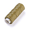 Waxed Polyester Cord, Micro Macrame Cord, for Leather Project, Bracelet Making, Shoe Reparing, Bookbinding, Flat, Olive, 0.8mm, about 32.8 yards(30m)/roll