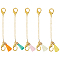 Alloy Pendant Necklaces, with Polyester Tassel, Golden, 147mm, 5pcs/set
