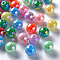Opaque Acrylic Beads, AB Color Plated, Round, Mixed Color, 10x9mm, Hole: 2mm, about 940pcs/500g