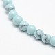Synthetic Turquoise Smooth Round Beads Strands&nbsp;G-L146-8mm-01-1