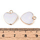 Shell Pearl Heart Charms&nbsp;PEAR-P004-65KCG-3