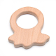 Undyed Beech Wood Big Pendants&nbsp;WOOD-Q031-04-LF-2