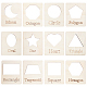 12Pcs MDF Geometric Shape Template&nbsp;DIY-UN0007-96B-1