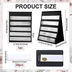 PVC & Non-woven Fabric Tabletop Pocket Chart Stand for Classroom&nbsp;AJEW-WH0596-551A