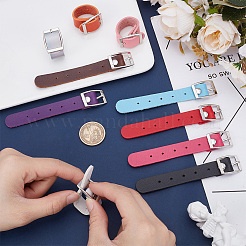 10Pcs 10 Colors Leather Rings&nbsp;RJEW-UN0003-02