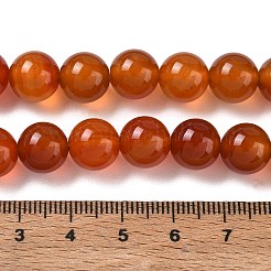 Round Natural Red Agate Bead Strands&nbsp;G-M257-10mm-26