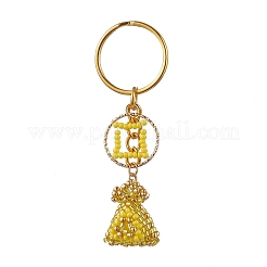 Lucky Bag Woven Glass Keychains&nbsp;KEYC-MZ00029-02