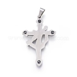304 Stainless Steel Pendants&nbsp;STAS-P215-49P-07