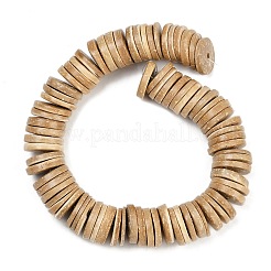 Dyed Natural Coconut Flat Round Bead Strands&nbsp;COCB-O003-12E-01