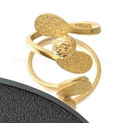 Textured Teardrop 304 Stainless Steel Finger Ring for Women&nbsp;RJEW-L126-16B-G