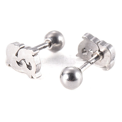 Tarnish Resistant 201 Stainless Steel Barbell Cartilage Earrings&nbsp;LS-EJEW-R147-02