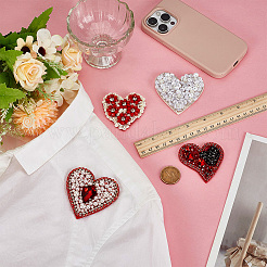 4Pcs 4 Styles Computerized Embroidery Cloth Iron on/Sew on Patches&nbsp;DIY-FG0006-96