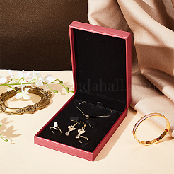 Rectangle PU Leather with Lint Jewelry Storage Box&nbsp;AJEW-WH0505-86A-02