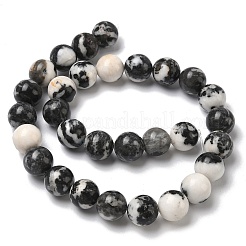Natural Zebra Jasper Beads Strands&nbsp;G-F818-A08-14mm-02
