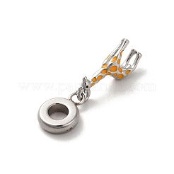 304 Stainless Steel Enamel European Dangle Charms&nbsp;STAS-G308-04P