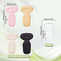 14 Pairs 5 Colors Foam & Silicone T Shape Heel Sticker&nbsp;AJEW-GA0007-73