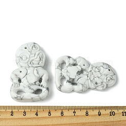 Natural Howlite Big Pendants&nbsp;G-G113-01C