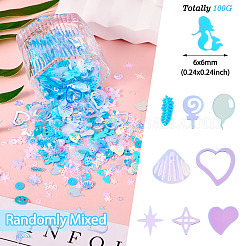 100G Plastic Sequins Beads&nbsp;PVC-TA0001-04B