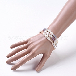 Natural Baroque Pearl Stretch Bracelets&nbsp;BJEW-JB05059