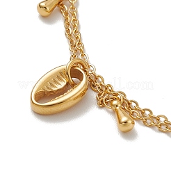 PVD Vacuum Plating 304 Stainless Steel Cable Chains Multi-strand Anklet&nbsp;AJEW-A036-12G
