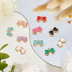 80Pcs 8 Colors Alloy Enamel Pendants&nbsp;ENAM-DC0001-94