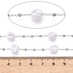 Handmade ABS Plastic Imitation Pearl Beads Chains&nbsp;CHS-T006-07P