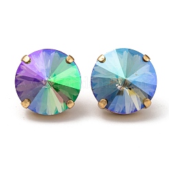 Brass Glass Rhinestone Shoes Buckle Clips&nbsp;RGLA-M010-B-M02