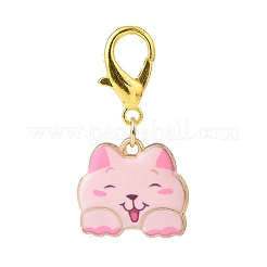 Cat Alloy Enamel Pendants Decorations Set&nbsp;HJEW-JM00823