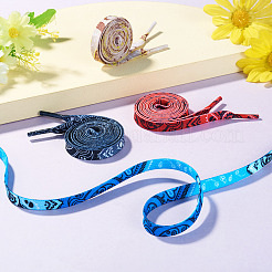 4 Pairs 4 Colors Flower Pattern Polyester Shoelaces&nbsp;FIND-TA0010-30