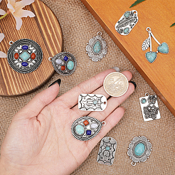 24Pcs 12 Style Synthetic Turquoise Pendants&nbsp;FIND-CA0008-21