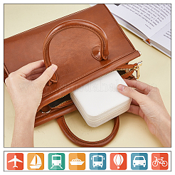 Square PVC with lint Jewelry Storage Zipper Box&nbsp;CON-WH0099-03B