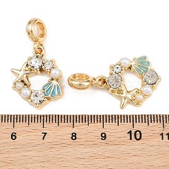 Alloy Enamel European Dangle Charms&nbsp;AL-CBAC2D3-15G