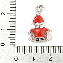 Anti-Tarnish Rhodium Plated 925 Sterling Silver Enamel Christmas European Dangle Charms&nbsp;LS-STER-Z010-02P-02A