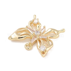 Brass Pave Clear Cubic Zirconia Pendants&nbsp;LS-KK-Z061-14G-01