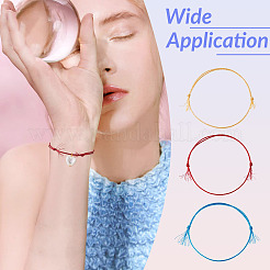 30Pcs 6 Colors Polyester Braided Cord Bracelet Making&nbsp;AJEW-TA00047