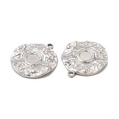 Non-Tarnish 304 Stainless Steel Pendant Cabochon Settings&nbsp;STAS-E182-02P